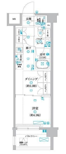 セジョリ押上の物件間取画像