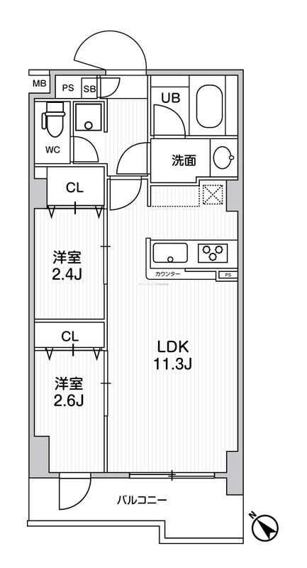 ドゥーエ曳舟の物件間取画像