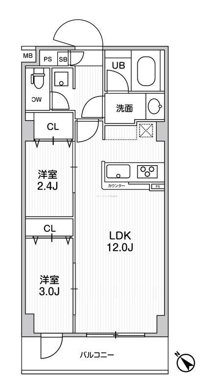 ドゥーエ曳舟の物件間取画像