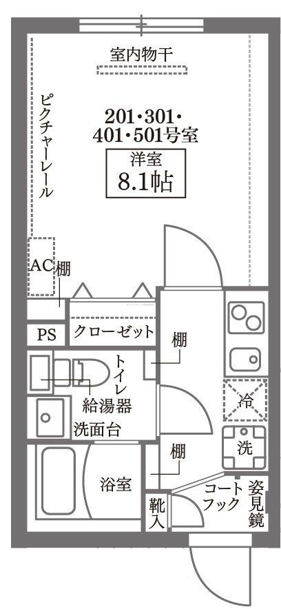 COCOCUBE日本橋水天宮の物件間取画像