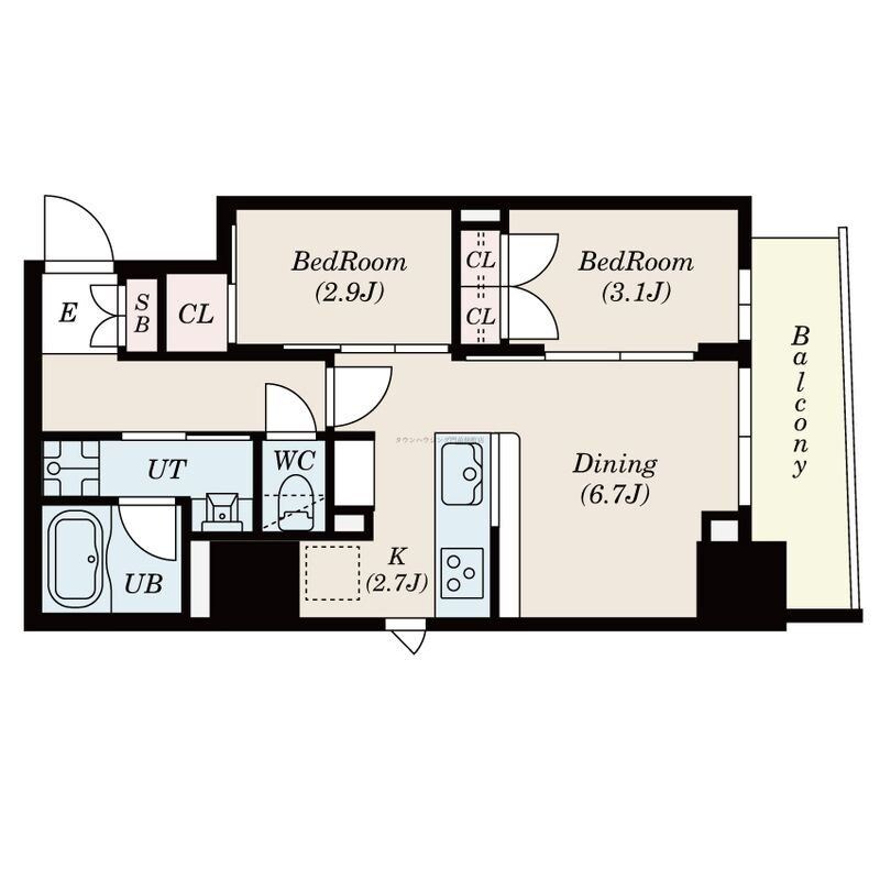 S-RESIDENCE日本橋馬喰町Aereの物件間取画像