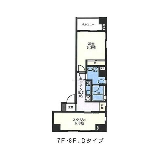 スクエアードコート日本橋人形町の物件間取画像