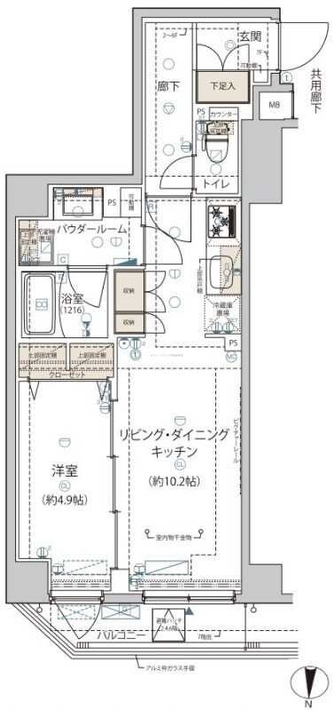 ARCOBALENO KINSHICHOの物件間取画像