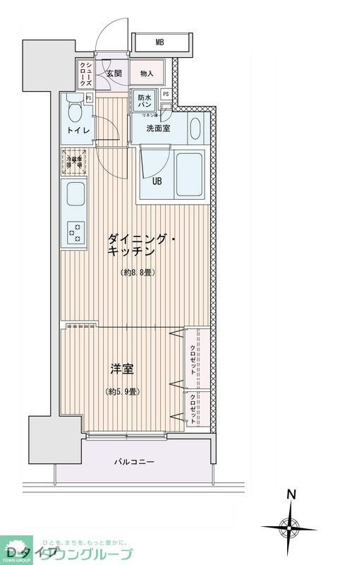 エスティメゾン錦糸町IIの物件間取画像