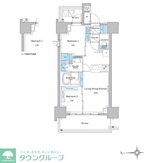 ルフォンプログレ門前仲町プレミアの物件間取画像