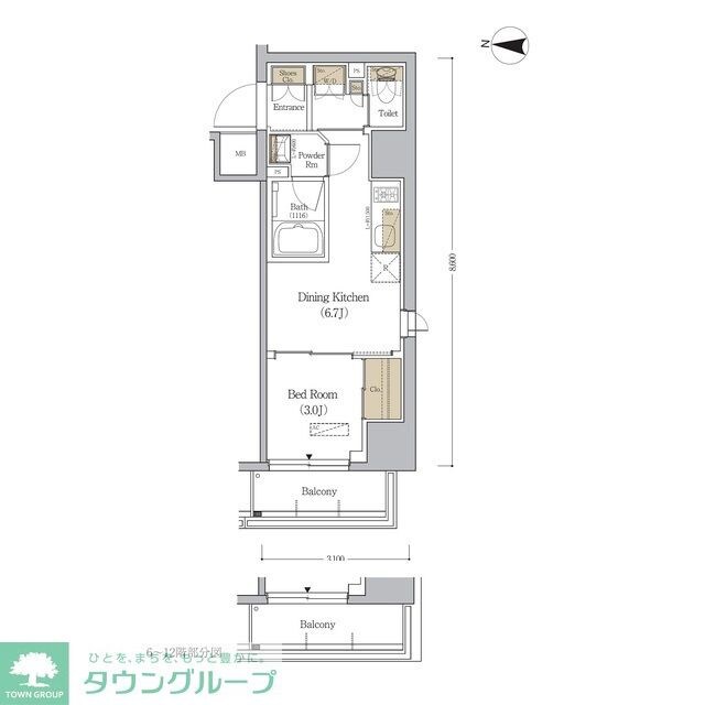 アーバネックス森下ＷＥＳＴの物件間取画像