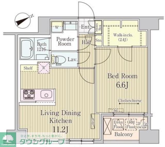 京橋レジデンスの物件間取画像