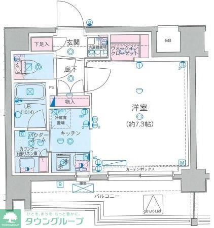 ＧＥＮＯＶＩＡ水天宮前ｓｋｙｇａｒｄｅｎの物件間取画像