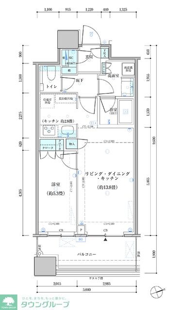 パークタワー勝どき　サウス棟の物件間取画像