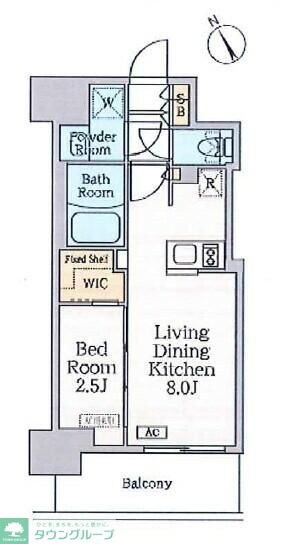 クレストコート門前仲町の物件間取画像