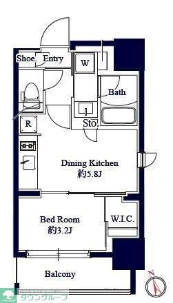 グランパセオ八丁堀IIの物件間取画像
