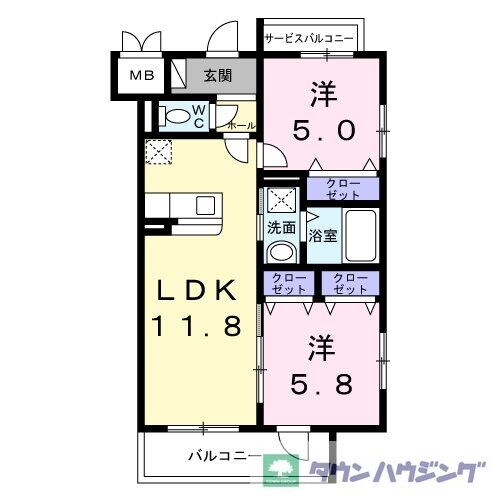 ソレアード志茂の物件間取画像