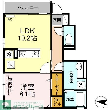 フェンテ大原町IIの物件間取画像