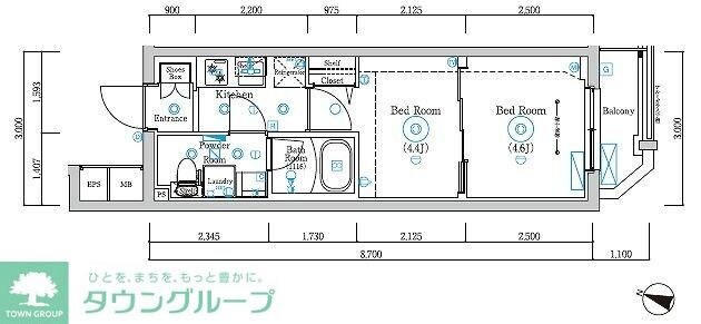 RELUXIA本蓮沼の物件間取画像