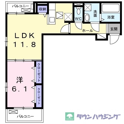 イーストン　リバーサイド６の物件間取画像