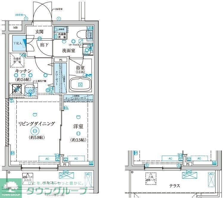 ベルシード王子神谷の物件間取画像