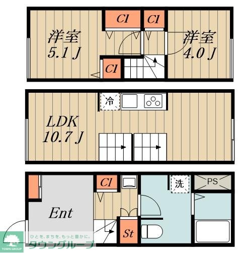 荒川区東尾久１丁目新築PJ　B棟の物件間取画像