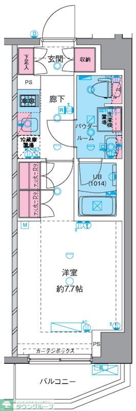 GENOVIA南千住VIskygardenの物件間取画像