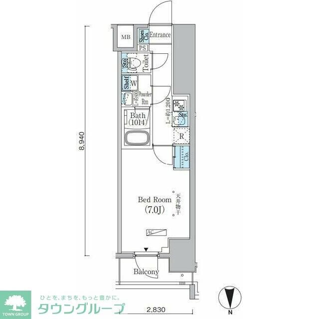 プライムブリス上野元浅草の物件間取画像