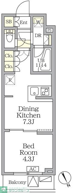 アジールコート後楽園の物件間取画像