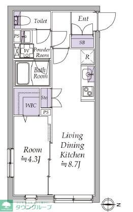 アトリオフラッツ日暮里の物件間取画像