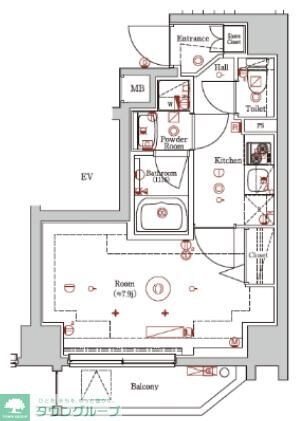 ＧＥＮＯＶＩＡ新御徒町ｓｋｙｇａｒｄｅｎの物件間取画像