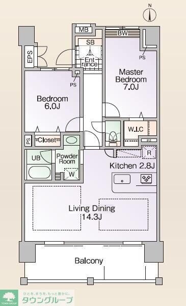 ロイヤルパークス新田の物件間取画像