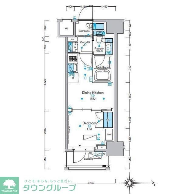ルフォンプログレ浅草入谷の物件間取画像