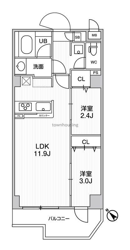 ドゥーエ曳舟の物件間取画像