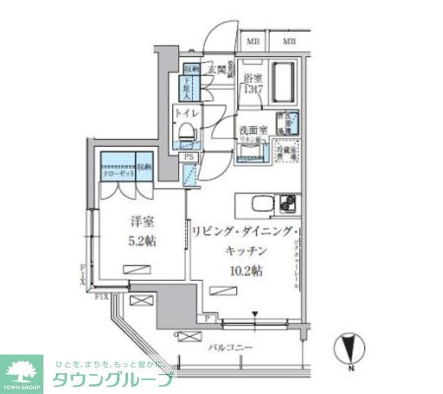 パークアクシス上野三丁目の物件間取画像