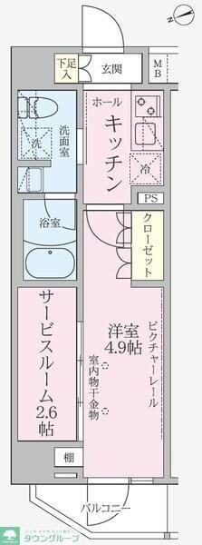 ＡＲＫＭＡＲＫ五反野の物件間取画像