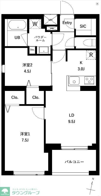 アーバンパーク梅島の物件間取画像