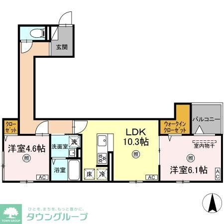 グラナーデ保木間の物件間取画像