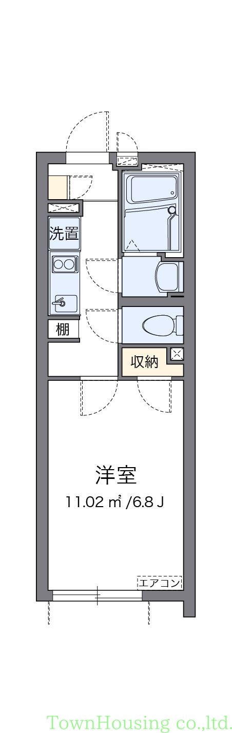 クレイノＹＡＭＡＳＨＩＴＡの物件間取画像