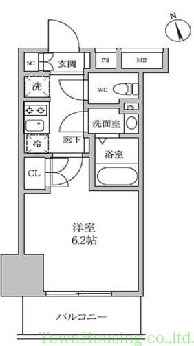 レジディア蒲田IVの物件間取画像