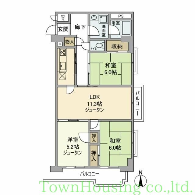 トーア辰巳マンションの物件間取画像