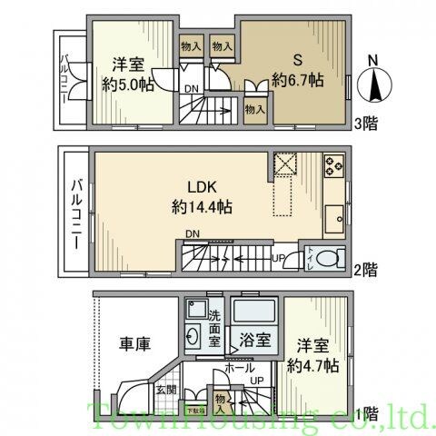 西中延戸建の物件間取画像