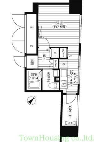 クロスフォー築地の物件間取画像