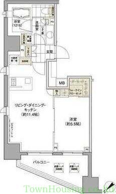 パークハビオ渋谷の物件間取画像