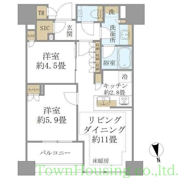 白金ザ・スカイEastの物件間取画像