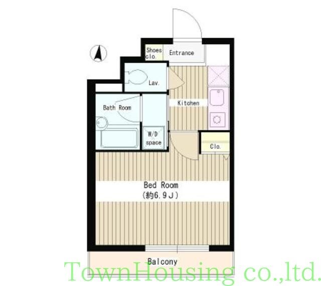 バンブー岩本町の物件間取画像