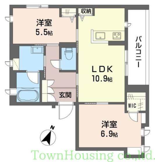 エスポワール南麻布の物件間取画像