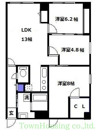 北條ビルの物件間取画像