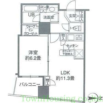 カスタリアタワー品川シーサイドの物件間取画像