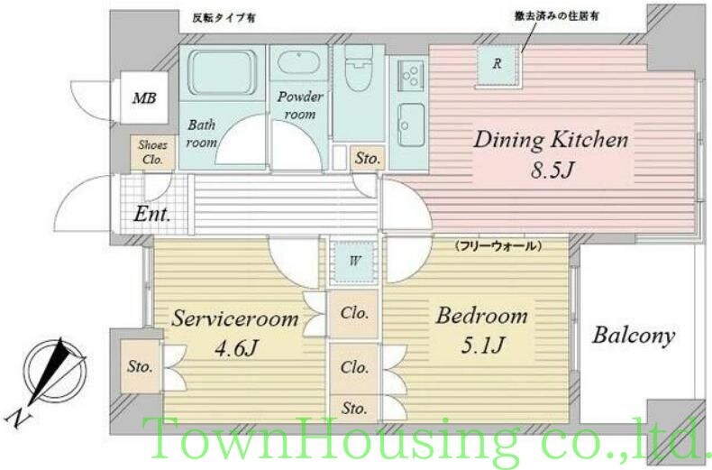 アクティ東仲通りの物件間取画像