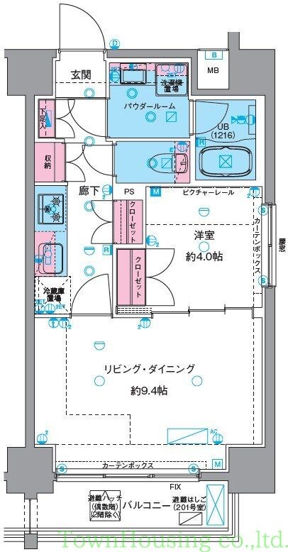 GENOVIA浅草VIskygardenの物件間取画像