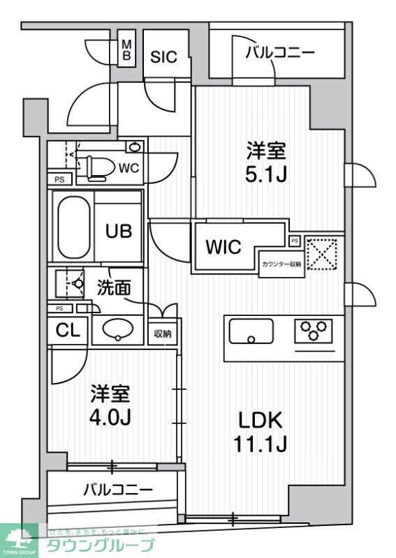 シーズンフラッツ日本橋人形町プレミアの物件間取画像