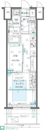 ZOOM新宿御苑前の物件間取画像