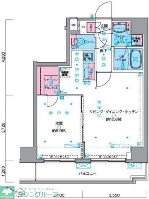 ジェノヴィア南千住IIスカイガーデンの物件間取画像