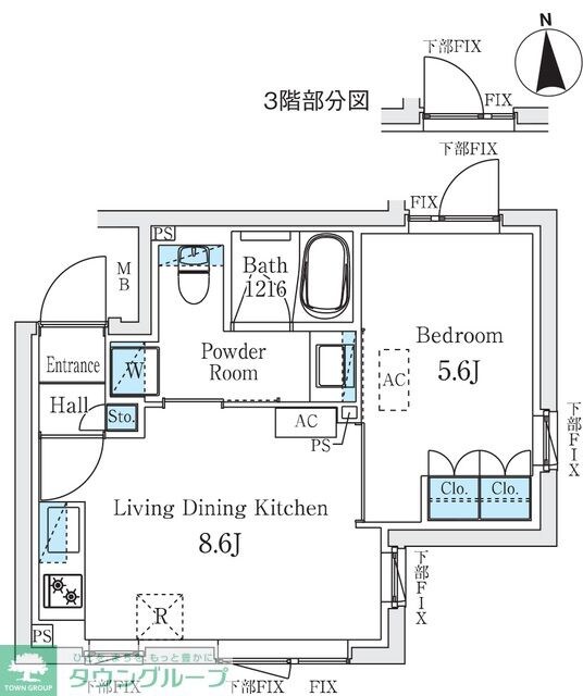 ＳＴＡＮＤＺ柿の木坂の物件間取画像